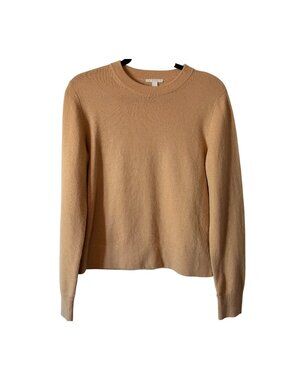 COS Camel Beige 100% Wool Crewneck Sweater Womens Size S